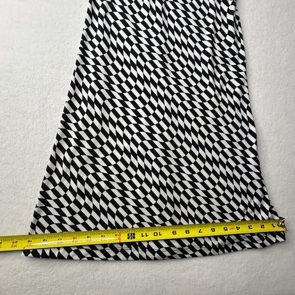Calvin Klein Checkerboard Racing Dress Women Racer Back Small Midi - Picture 10 of 11